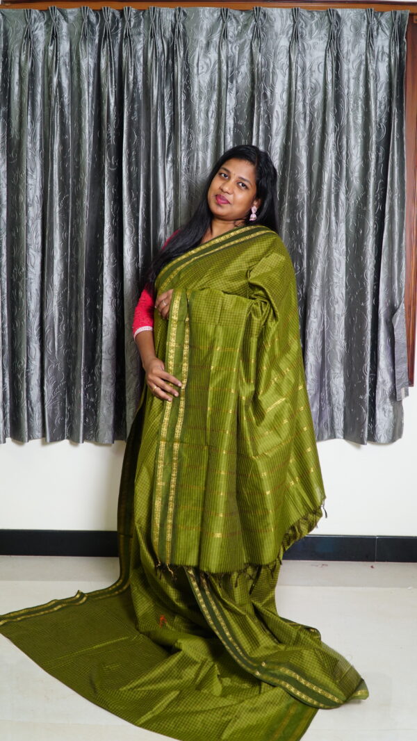 Arani Passi Green Saree