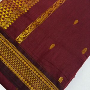 Kalyani cotton Red saree