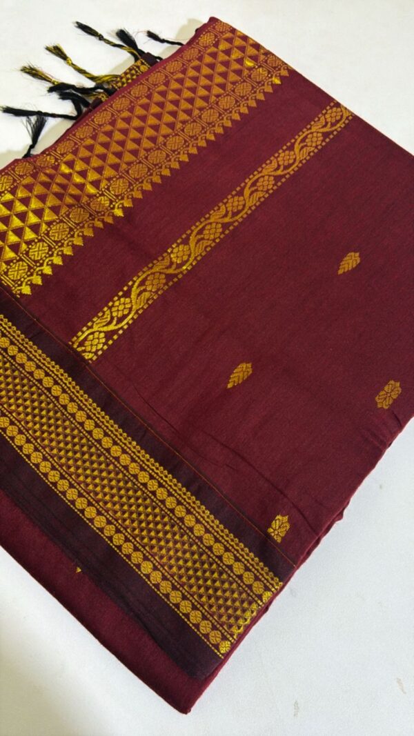 Kalyani cotton Red saree