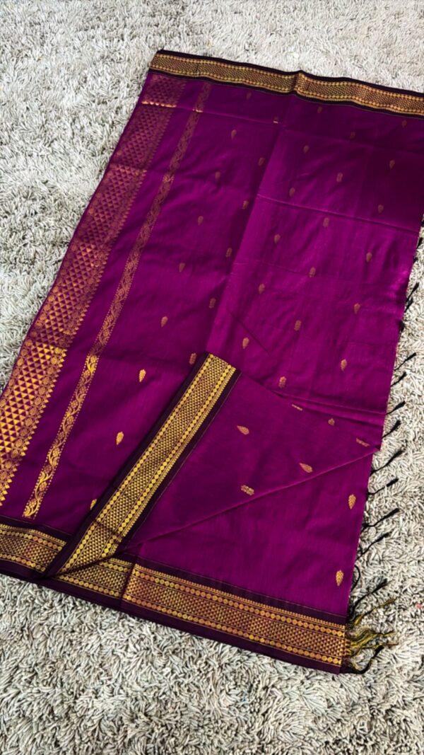 Kalyani cotton Pink saree - Image 2