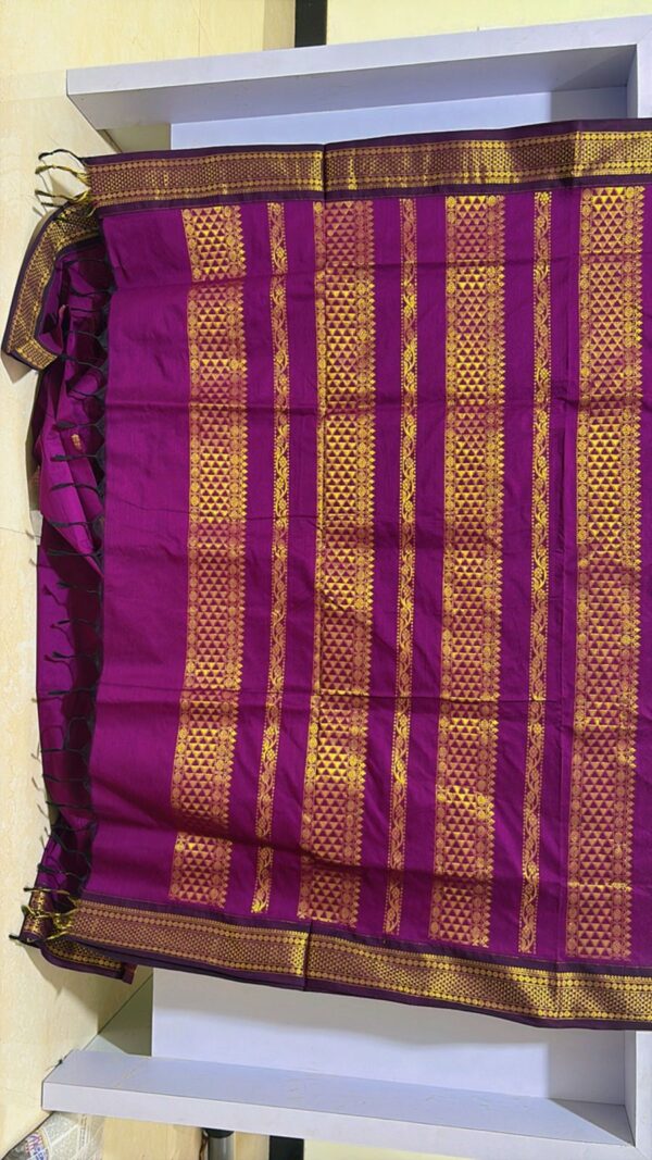 Kalyani cotton Pink saree - Image 3