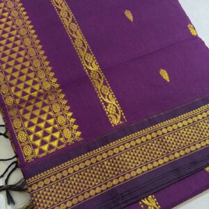 Kalyani Cotton Purple Saree