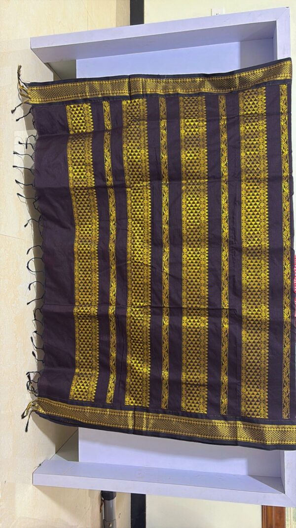 Kalyani cotton Brown saree - Image 2
