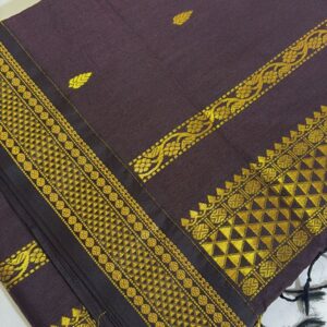 Kalyani cotton Brown saree