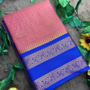 pink-saree-with-blue-border