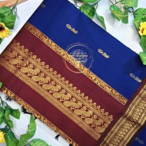 Keshavi– Royal Blue Kalyani Cotton Saree