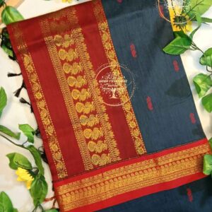 Madeshwari– Navy Blue Kalyani Cotton Saree
