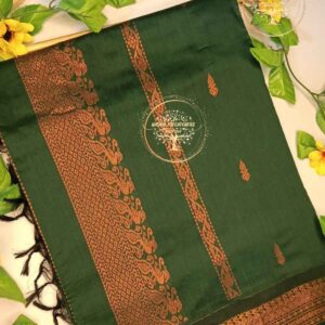 Rachana – Deep Green Kalyani Cotton Saree