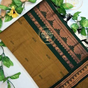 Prema– Mustard Brown Kalyani Cotton Saree