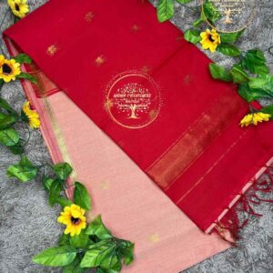Haruni-Cream Semi Maheswari Silk Cotton Saree