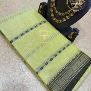 Varana– Pistachio Green Narayanpet Cotton Saree