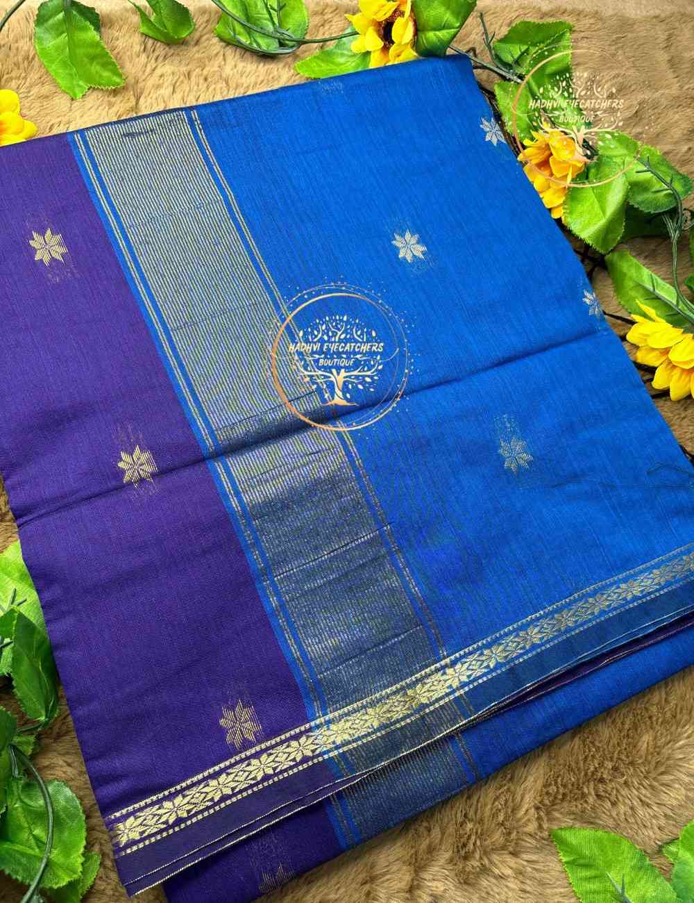 NagaJothi-Violet Semi Maheswari Silk Cotton Saree