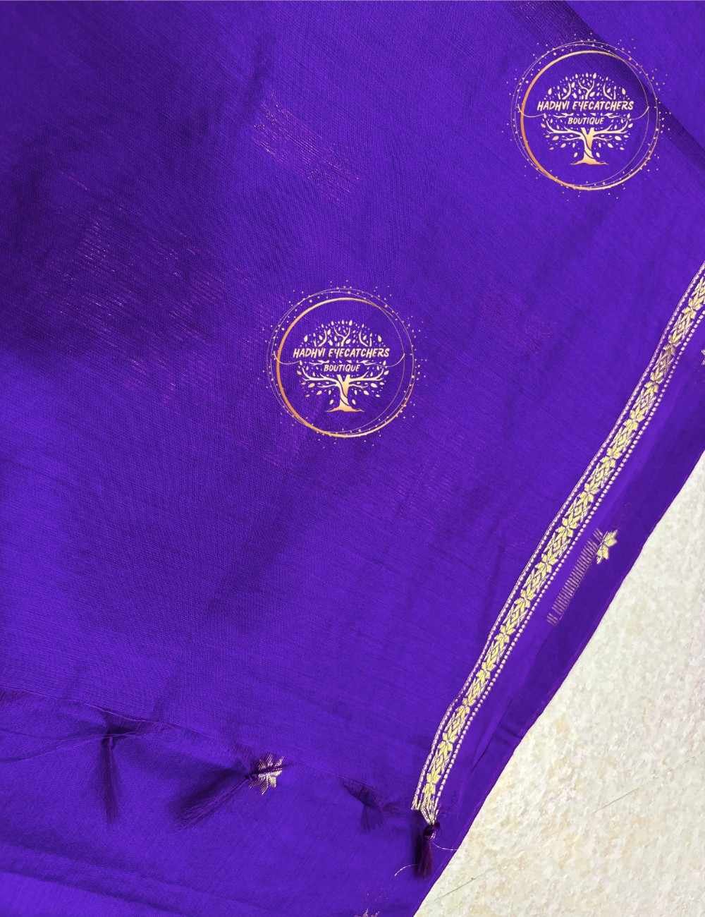 Ramani-Olive Yellow Semi Maheswari Silk Cotton Saree - Image 3