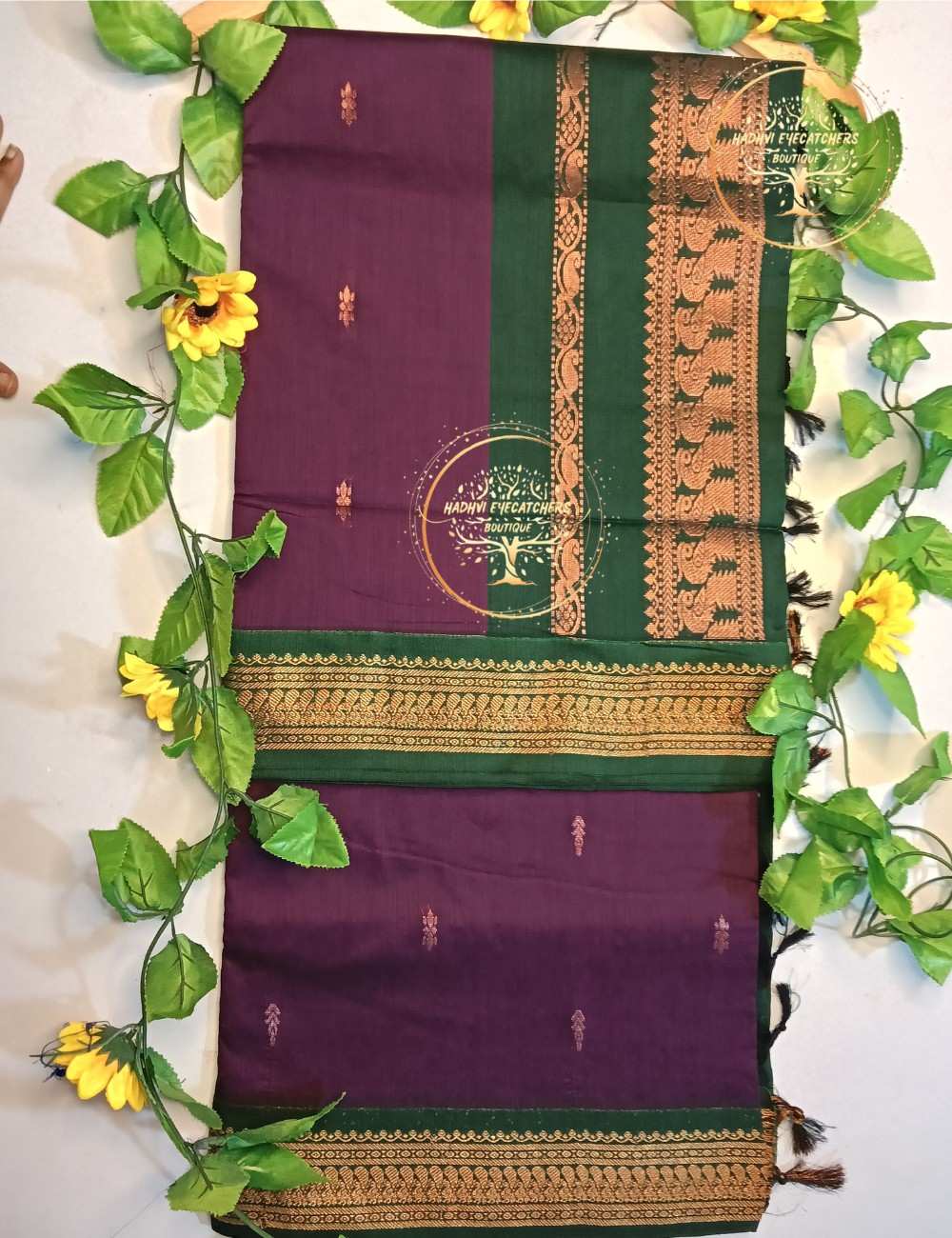 Sanvi – Purple Kalyani Cotton Saree - Image 2
