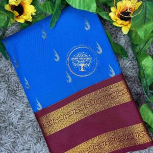 Navira -Royal Blue Kanchi Soft Silk Saree