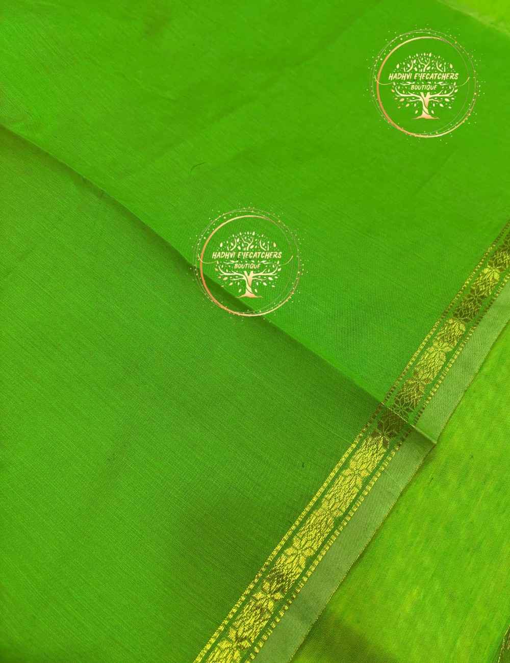 Jyotsna -Lemon Yellow Semi Maheswari Silk Cotton Saree - Image 5