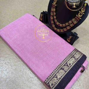 Jagathi-Narayanpet Cotton Saree in Pastel Pink