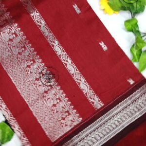 Kathrina-Deep Wine Red Kalyani Cotton Saree