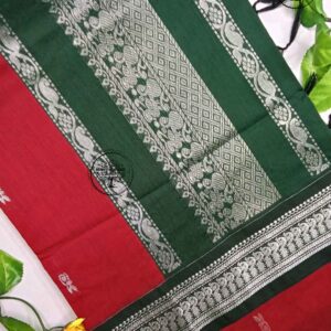 Pavina-Deep Red Kalyani Cotton Saree