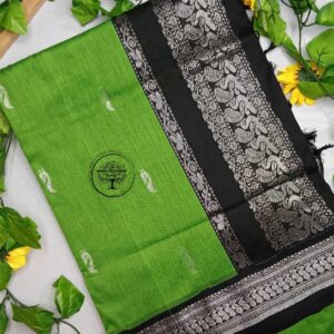 Niranjana-Bright Green Kalyani Cotton Saree