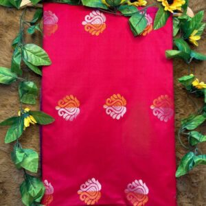 🧵 Saree 54: Deep Pink Raga Soft Silk Saree with Purple Pallu and Dual-Tone Zari