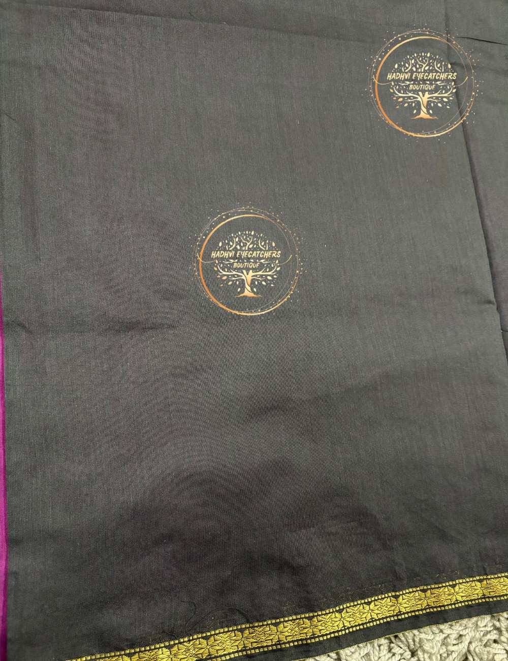 Basanti-Orange Semi Maheswari Silk Cotton Saree - Image 4