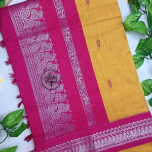 Deepamala-Mustard Yellow Kalyani Cotton Saree