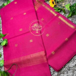 Vishvapriya-Rani Pink Semi Maheswari Silk Cotton Saree