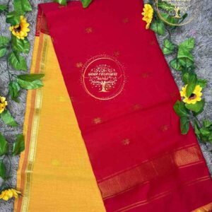 Sankarii-Yellow Semi Maheswari Silk Cotton Saree