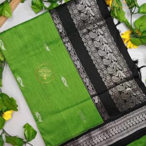 Aarika-Leaf Green Kalyani Cotton Saree