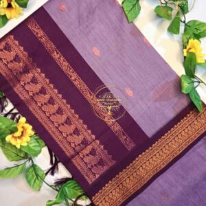 Disha-Lavender Purple Kalyani Cotton Saree