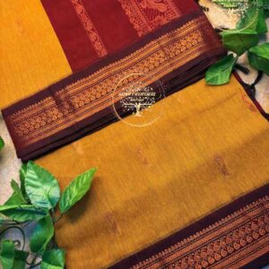 Janapriya-Mustard Yellow Kalyani Cotton Saree
