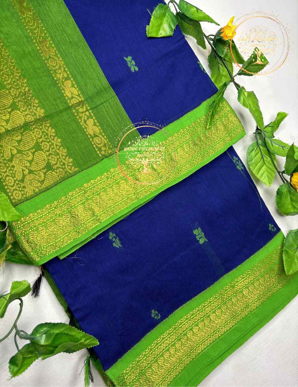 Navira- Royal Blue Kalyani Cotton Saree