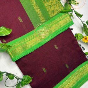 Nakshatra-Wine Maroon Kalyani Cotton Saree