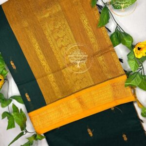 Lakya-Forest Green Kalyani Cotton Saree