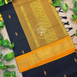 Neeraja-Classic Black Kalyani Cotton Saree