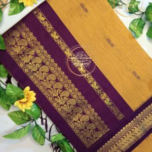 Godavari-Mustard Yellow Kalyani Cotton Saree