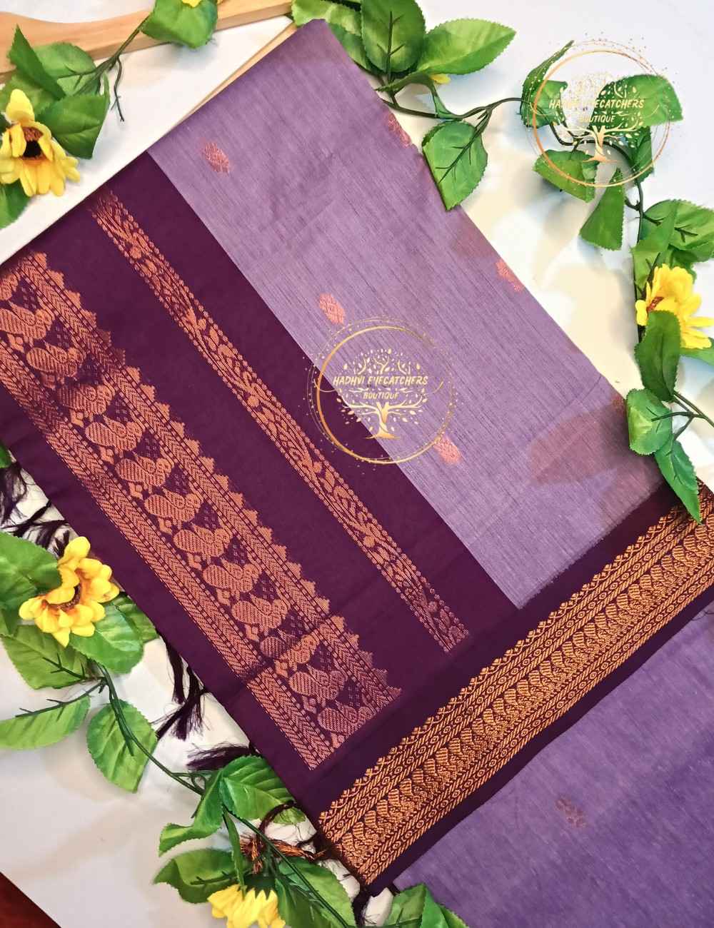 Hanisha-Lavender Kalyani Cotton Saree