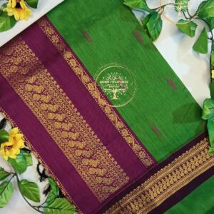 Jnana-Green Kalyani Cotton Saree