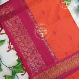 Swara -Orange Kalyani Cotton Saree