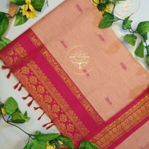 Salini-Peach Kalyani Cotton Saree