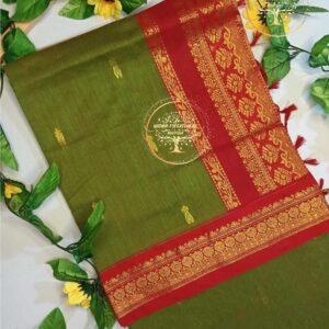 Keerthika – Olive Green Kalyani Cotton Saree