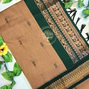Priyanga – Beige Brown Kalyani Cotton Saree