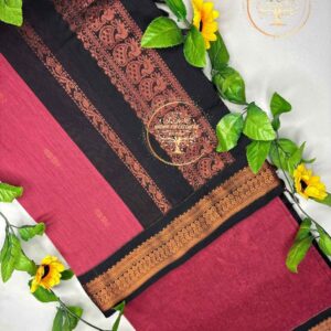 Lakshmi– Deep Rose Pink Kalyani Cotton Saree
