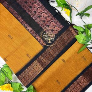 Nandhana– Mustard Yellow Kalyani Cotton Saree