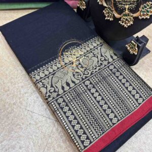 Nayana-Midnight Blue Narayanpet Cotton Saree