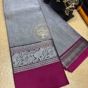 Suhasini-Steel Grey Narayanpet Cotton Saree