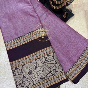 Ziva-Lavender Blue Narayanpet Cotton Saree