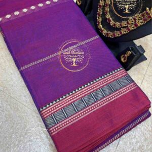 Ragaavi-Purple Narayanpet Cotton Saree