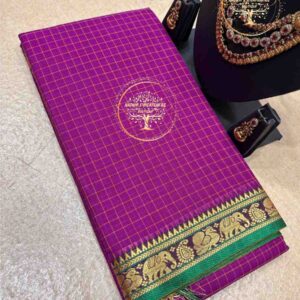 Jagathi-Royal Purple Narayanpet cotton saree